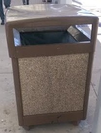 This is what the trash cans look like in court yard.