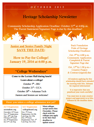 October Counseling Newsletter