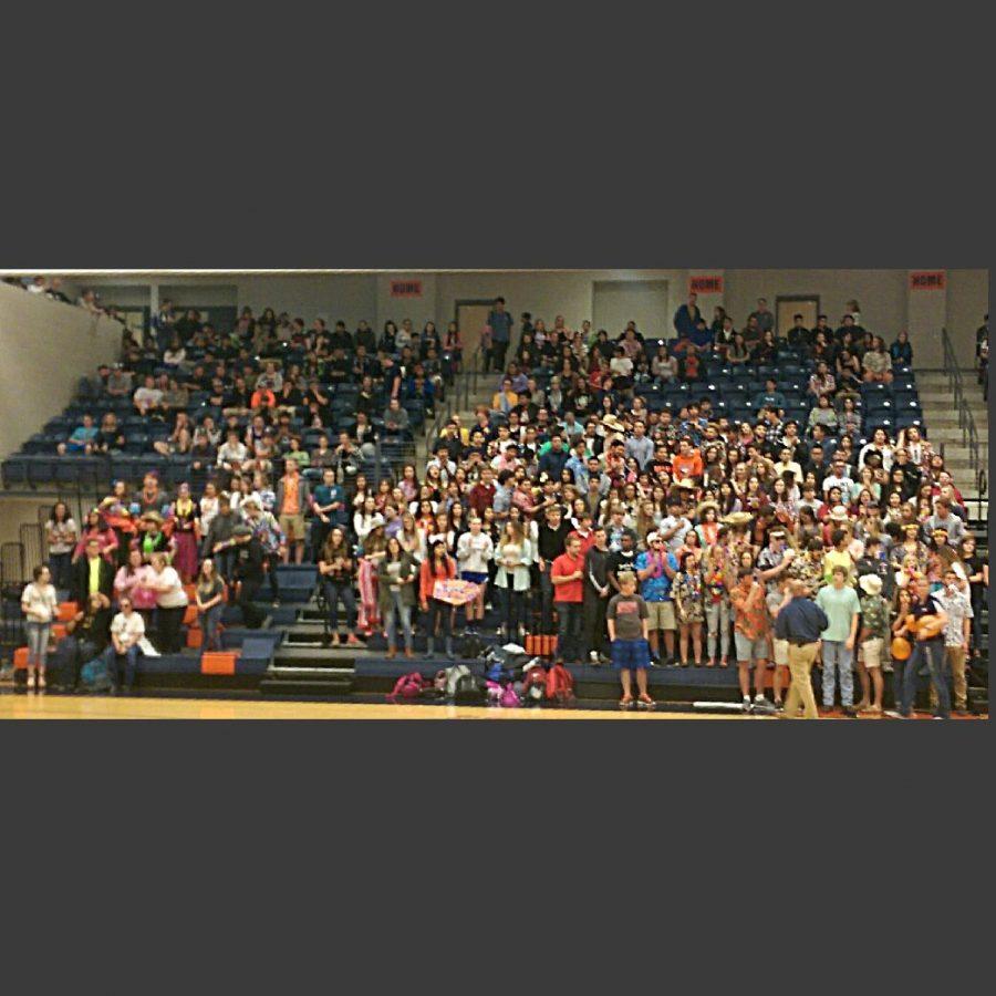 RHHS class of 2016 at their last high school pep rally.