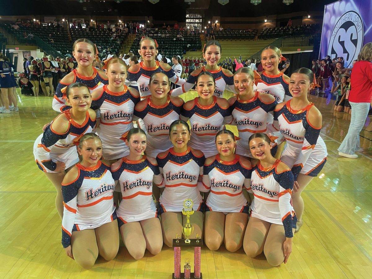 Heritage competition dance team wins 1st place in the division for their Game Day dance routine on Oct. 12. 